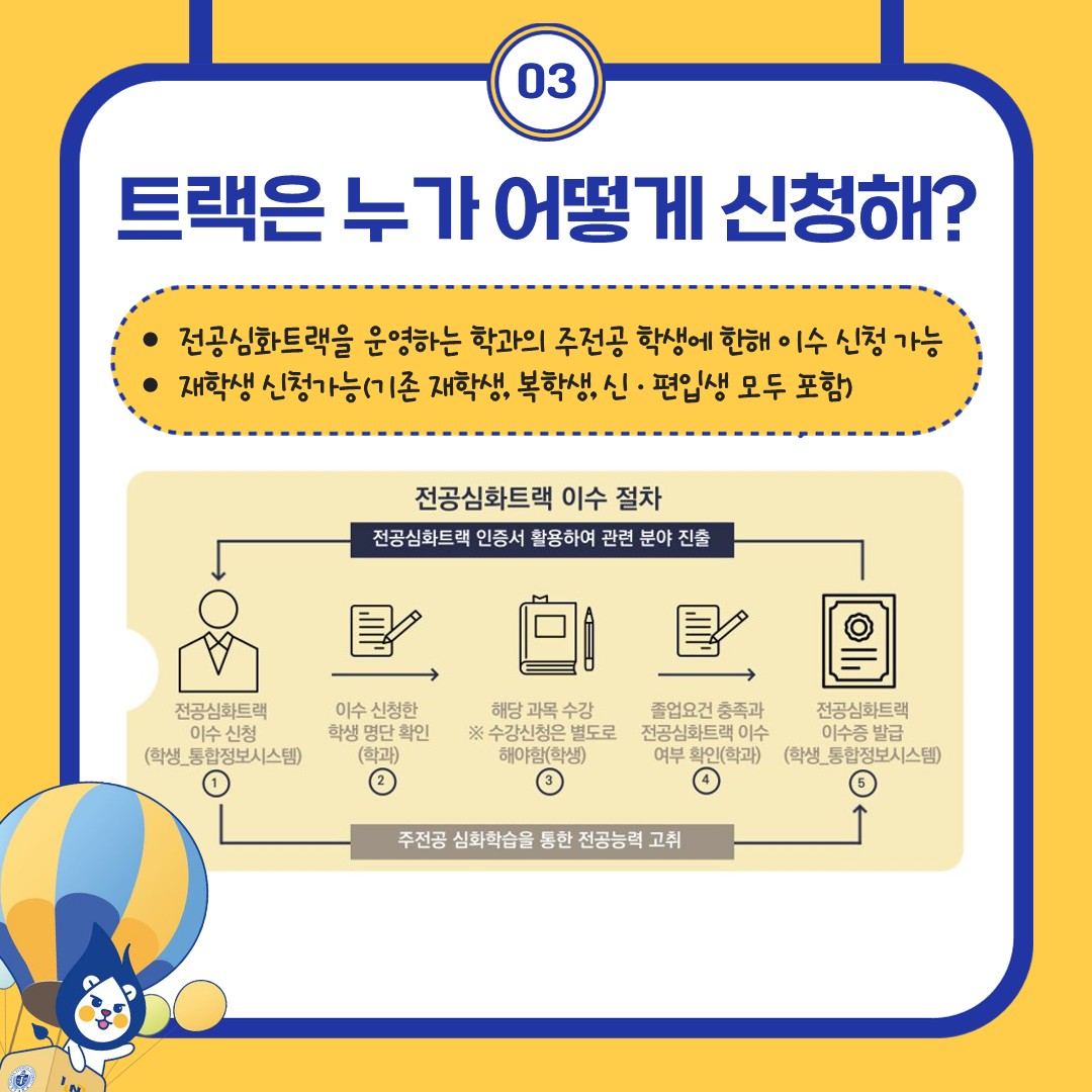 2024학년도 2학기 전공 심화트랙 이수 신청 안내