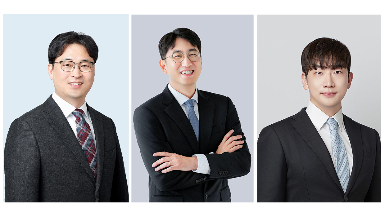 (왼쪽부터)이원종, 황병희, 이동택 교수