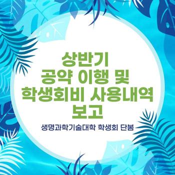📢상반기 공약 이행 및 학생회비 사용내역 보고