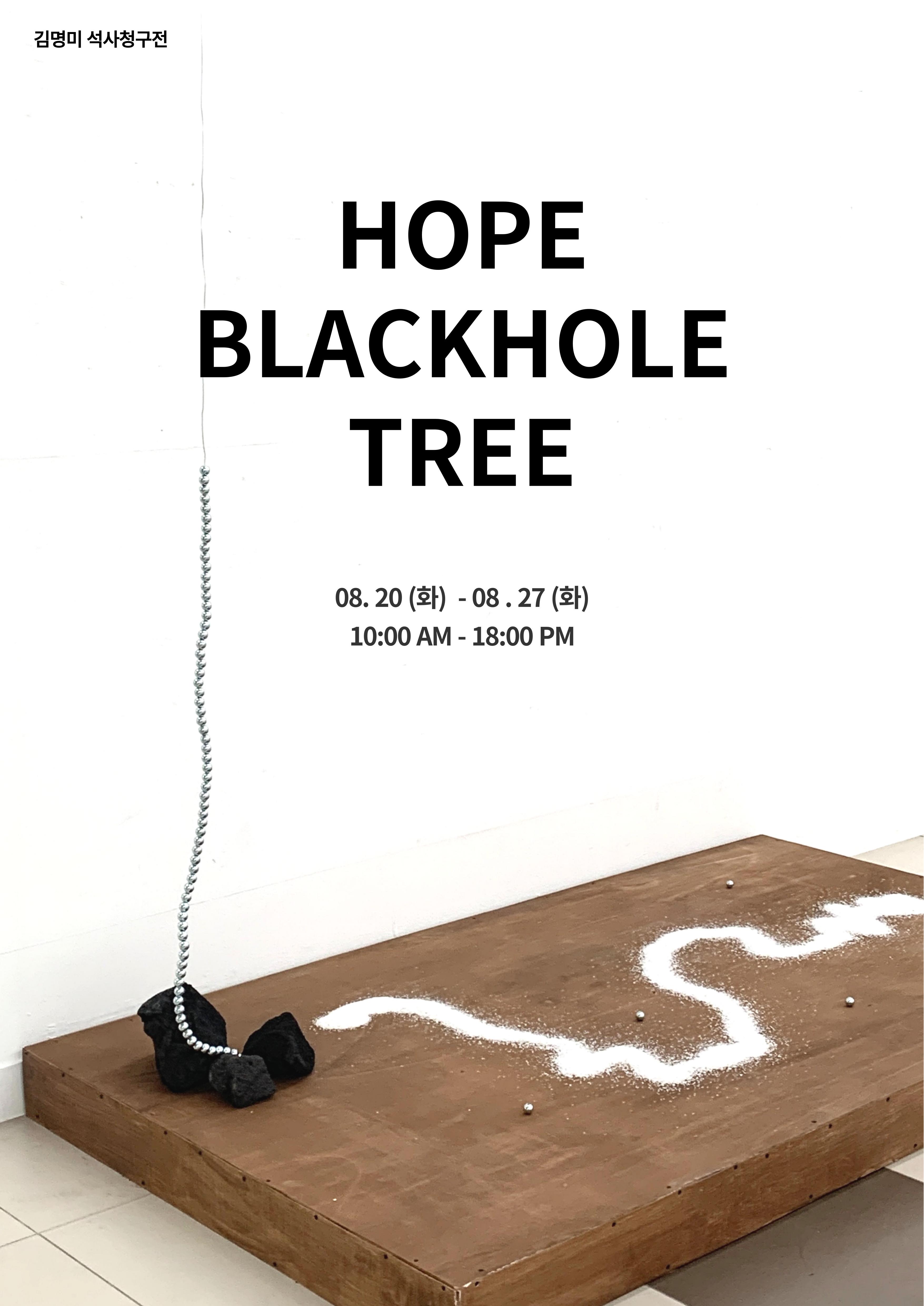 2024 대학원 미술학부 김명미 석사청구전 'Hope Blackhole Tree' 대표이미지