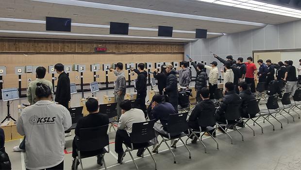 레이저사격 체험 행사 모습