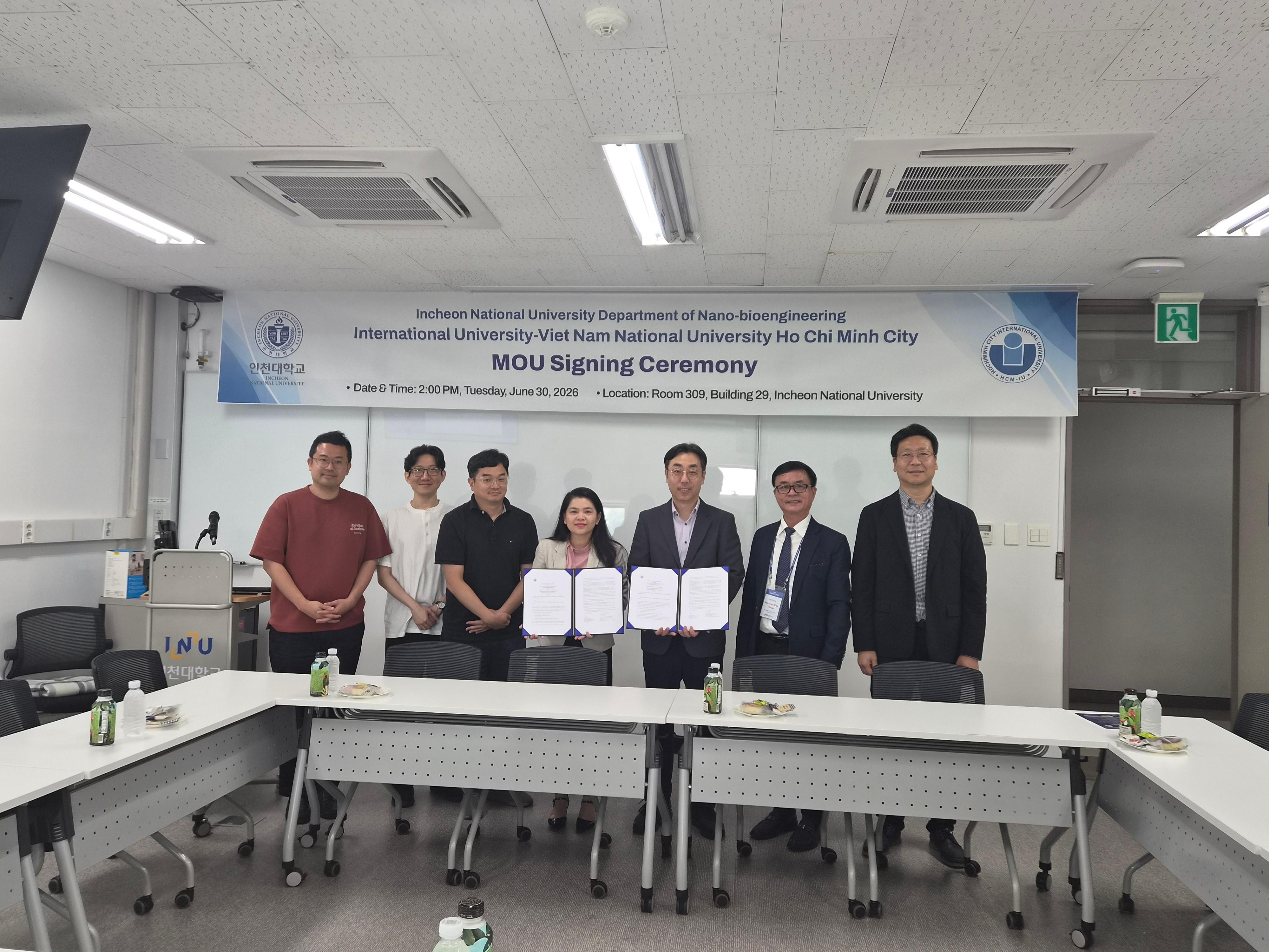 인천대학교 나노바이오공학전공-International University-Viet Nam National University Ho Chi Minh City 간 업무협약(MOU) 체결 대표이미지